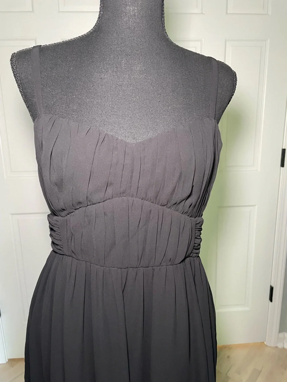 Abercrombie & Fitch Black Sleeveless Chiffon Maxi Dress